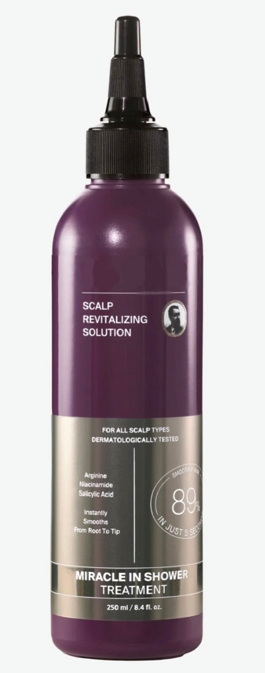 Velanei's Scalp solution in shower treatment